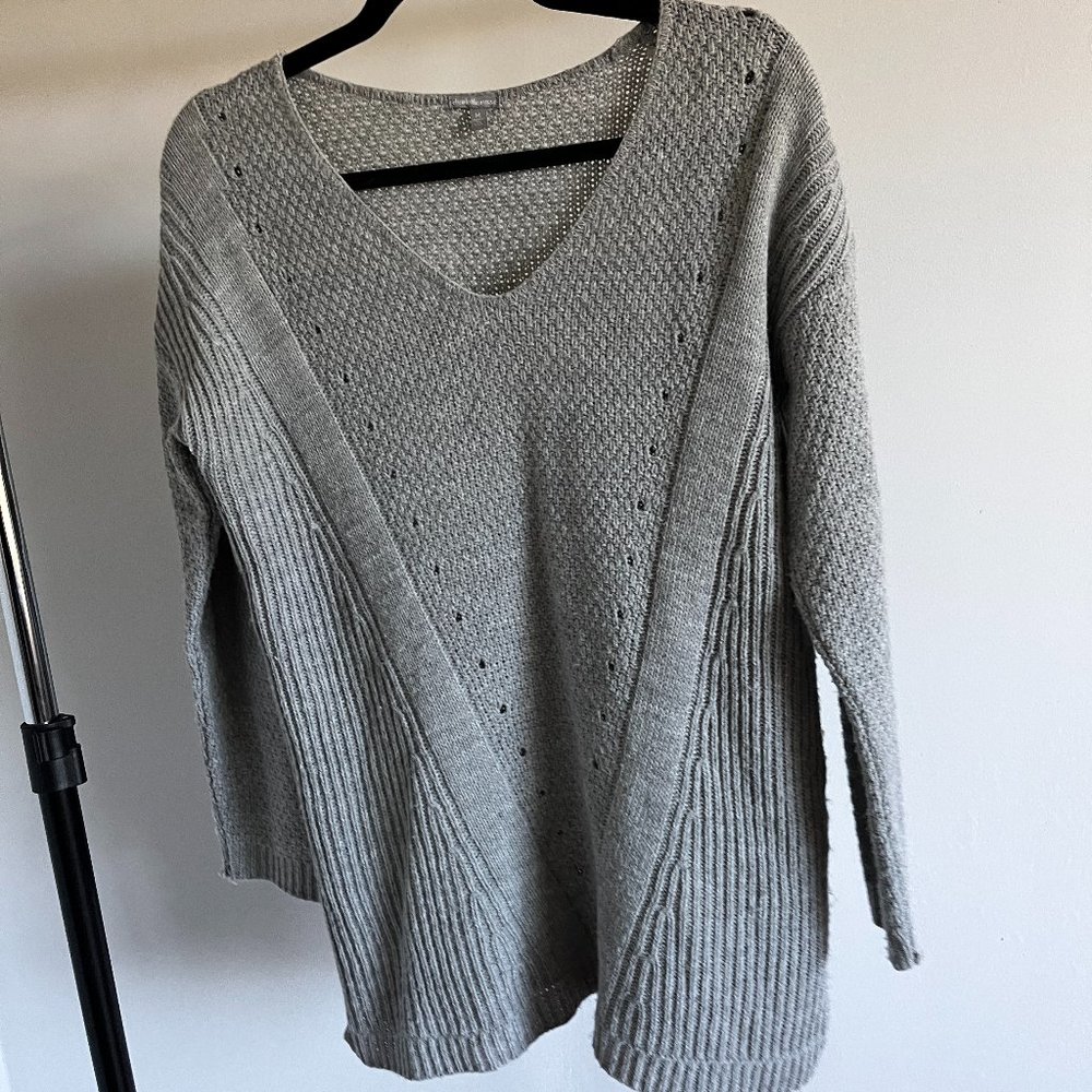 Charlotte Russe Grey V Neck Sweater